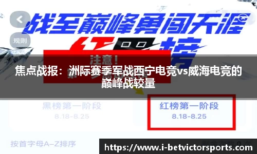 焦点战报：洲际赛季军战西宁电竞vs威海电竞的巅峰战较量